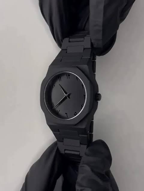 🖤 Premium Arabic Men’s Black Watch Stainless Steel - Minimalist & Bold Design ⌚